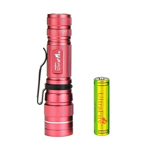 Ultrafire Small Tactical Led Flashlight With Aa Battery, 300 Lumens 3 Modes Adjustable Focus Bright Mini Edc Flashlight For Kids Camping Outdoor, J3 (Pink) #TOP7
