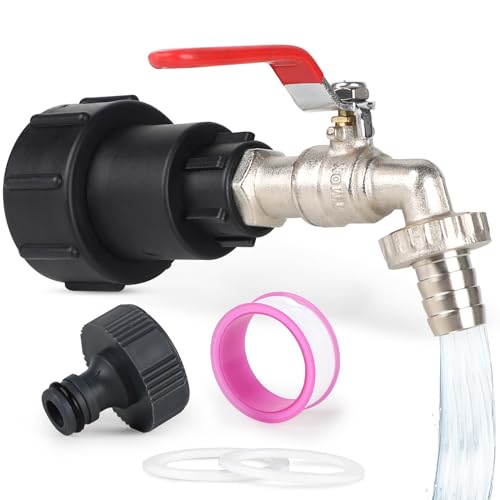 SWAWIS - SWAWIS Robinet Cuve 1000L 3/4" S60X6 Raccord Extension Intégrée Bouchon Plastique Accessoires Adaptateur"}