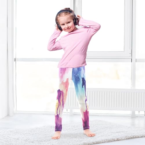 Toddler Girls Leggings Printed Yoga Pants Leggings Unicorn Standing Rainbow for Kids4