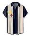 QIVICIMA Boys Retro Bowling Shirts Short Sleeve Button Down Shirts Cute Vintage Style Printed Shirt for Kid B1 Classics M