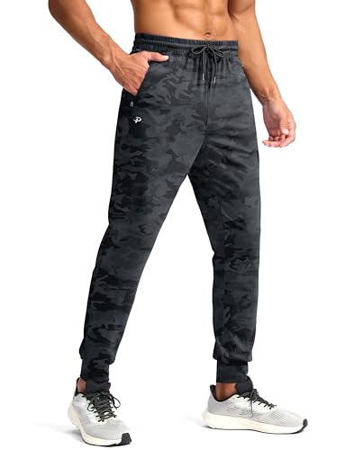 Image of Pudolla Men's Lightweight Jogger with Pockets 4-Way Stretch Sweatpants Workout Runing Athletic Track Pants