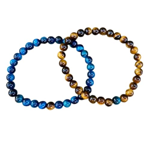 Cadeau couple amour distance œil de tigre turquoise FIZA_CPL_304