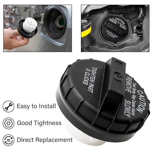 Image of Gas Cap, Fuel Cap Fit For Chevrolet GMC Buick Cadillac Vehicles, Replaces GT195 22591476 Fuel Tank Filler Cap