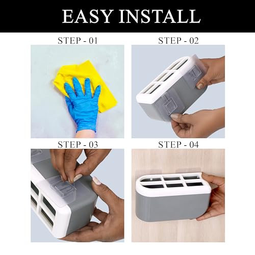 Image of Wall Mounted Cutlery Holder, 6 Section Self Draining Kitchen Organizer for Spoons, Knives, Forks, Chopsticks & Utensils, ABS Plastic Cutlery Stand for Kitchen & Dining Table, Home Storage