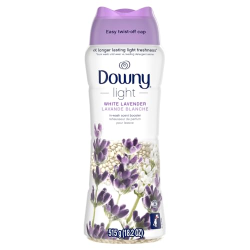 Image of Downy Light Laundry Scent Booster Beads, White Lavender Scent, 18.2 OZ, In-wash fabric beads designed to be gentle with a light boost of scent, No Heavy Perfumes