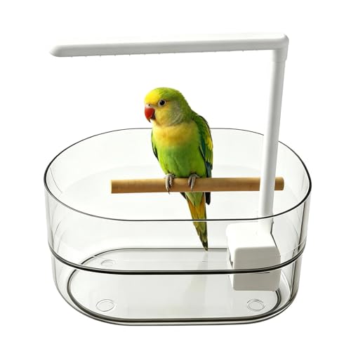 Cage électrique transparente avec bain de douche pour oiseaux perruches - 2