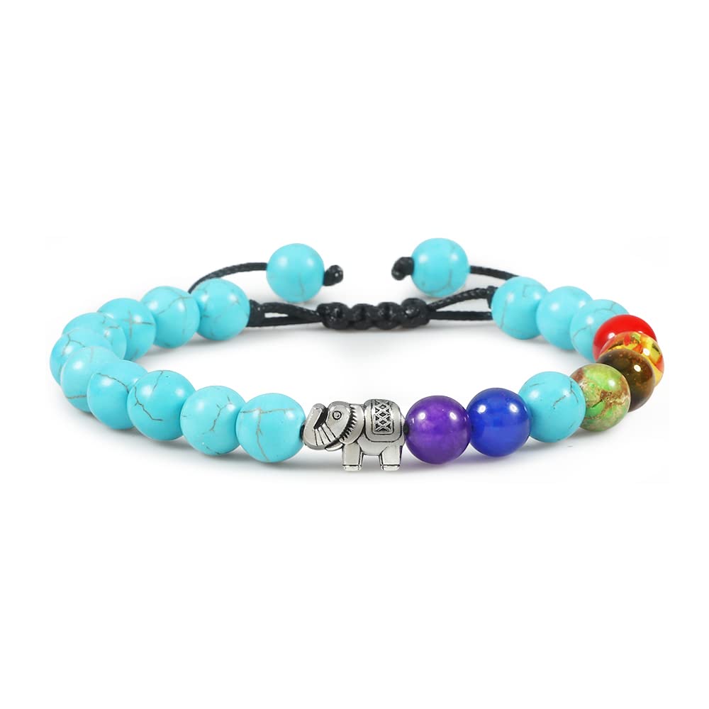 MOCHAMIK Natürliche Tigerauge Stein Männer Armbänder Reiki 7 Chakra Heilung Perlen Armband Schwarze Lava Stretch Mala Armreifen Frauen