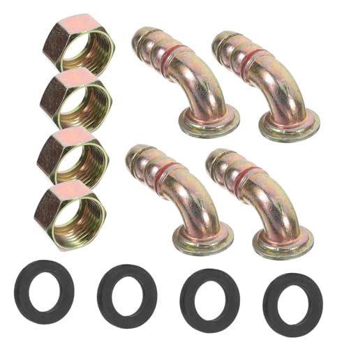 Milisten 4Juegos Conector De Manguera De Gas Flexible Accesorio De Codo Estufas De Gas Regulador Compatible y Reutilizable