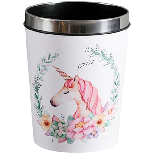 Poubelle à papier licorne ronde 12l pvc pour stopper le désordre de bureau