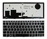 Facile à monter Keyboards4Laptops Française Argent Cadre Rétro-éclairé Noir Windows 8 Clavier pour Ordinateur Portable (PC) de Remplacement Compatible avec HP EliteBook Revolve 810 G3