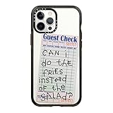 CASETiFY Impact Case for iPhone 12 Pro Max - The Fries Instead of Salad Case by Laundry Room Studios - Clear Black
