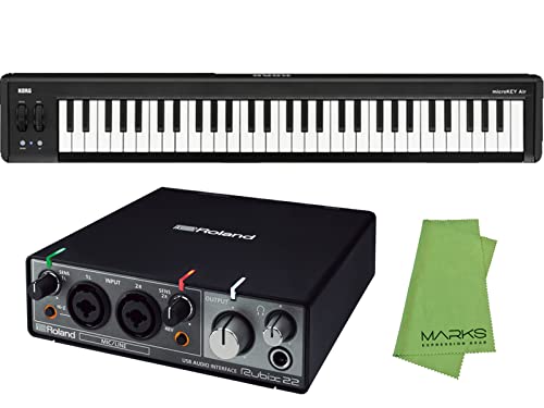Roland オーディオインターフェース Rubix22 + KORG ワイヤレス USB/MIDIキーボード microKEY2-61AIR セット