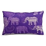 LFDSEPYM Dekorativer Plüsch-Kissenbezug mit Elefantenmotiv, für Zuhause, Sofa, Couch...
