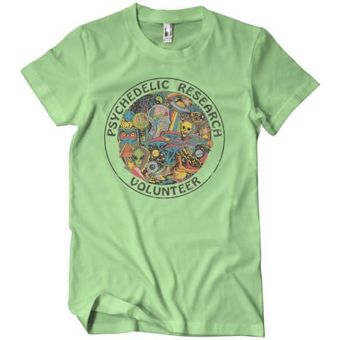 T-shirt Steven Rhodes Psychedelic Research Volunteer pour homme fini les hauts ternes