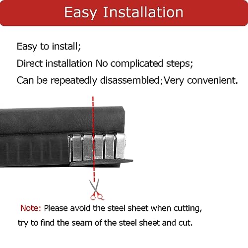 Image of Car Door Rubber Seal Strip with Top Bulb, Fit 1 /16 inch Edge, Automotive Weather Stripping Soundproofing Edge Guard Trim for Cars, Boats, RVs, Trucks and Home Applications, 10Ft