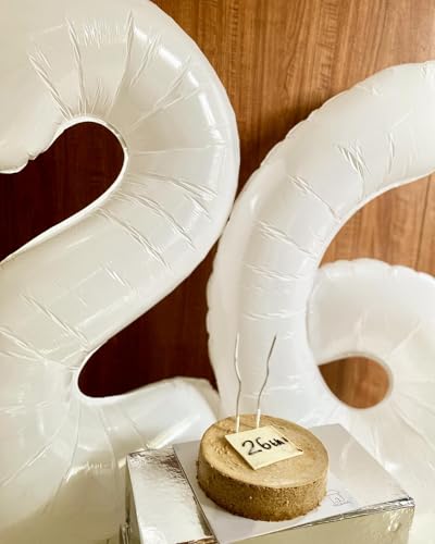 Image of 40 Inch White Number 7 Balloon Birthday Party Decorations for Men & Women | 40 Inch White inflatable foil number balloons, large birthday decorations for 7th birthday
