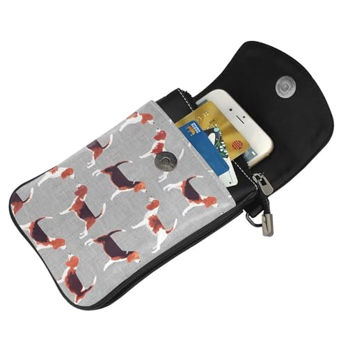 Petit sac à bandoulière pour téléphone portable Beagle Patterns protégeant votre mobile