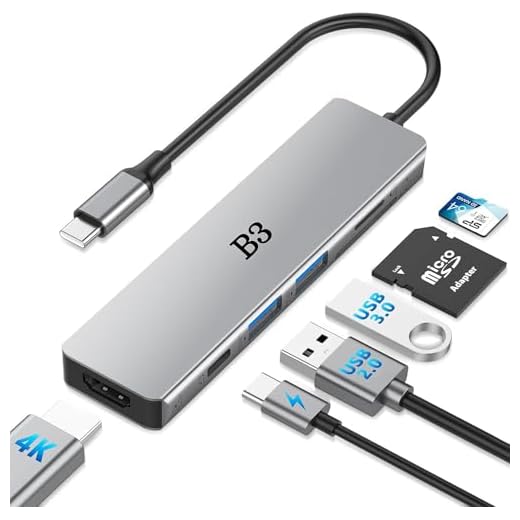 USB C Hub HDMI Adapter for MacBook Pro/Air Swith and Other Type C Devices,USBC Digital AV Multiport (6 in 1 Dongle with Ports of typec USB 3.0/4K HDMI/SD/TF Card Reader) Type-c Multi Docking
