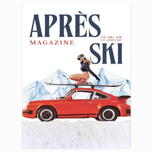 Funny Vintage Après Ski Wall Art,Skiing Poster Prints,Magazine Cover Retro Car Print,Trendy Poster,Girl Room Decor,Vintage Ski Girl Winter Wall Art,Apartment Decor Ski House Decor12x16inch Unframed
