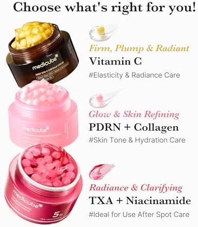 medicube Salmon DNA PDRN Pink Collagen Capsule Cream, Face Moisturizer | Lightweight Moisturizing Cream | PDRN, Niacinamide for Uneven Skin Tone, Glow hydration | Korean Skin Care 1.94 oz — view 6