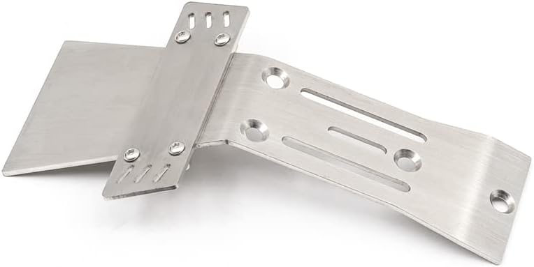 Chassis Armor Protector Skid Plate Stainless Steel Replacement for Yikong DF7 1/7 Short Course Truck - (Color: Silver)