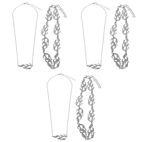 Nolitoy 6 Pcs Neck Boy Lovers Girl Female Clavicle Hip Punk Decors Unisex Gifts Pendant Halloween For Gothic Male Fashion Streetwear Necklace Hop Gift Teen Decorative Accessory Silver #TOP29