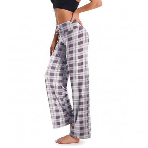 Image of TNNZEET Women's Wide Leg Pants - Casual Loose Yoga Trouser Pants Sweatpants Palazzo Lounge Pajama Pants