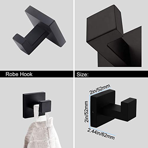Toallero de baño negro de 5 piezas para renovar tu hogar con estilo moderno 3