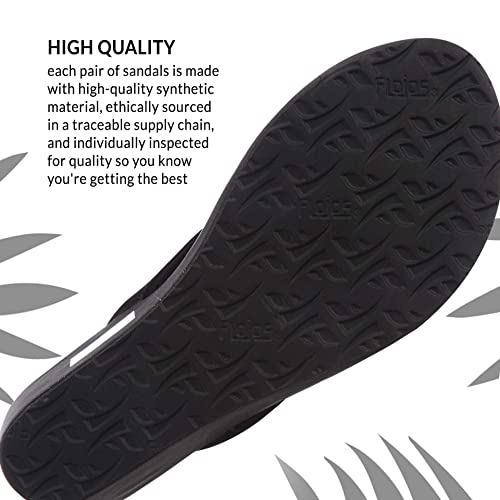 Flojos Women's Olivia Flip-Flop, Black, 7 #TOP2