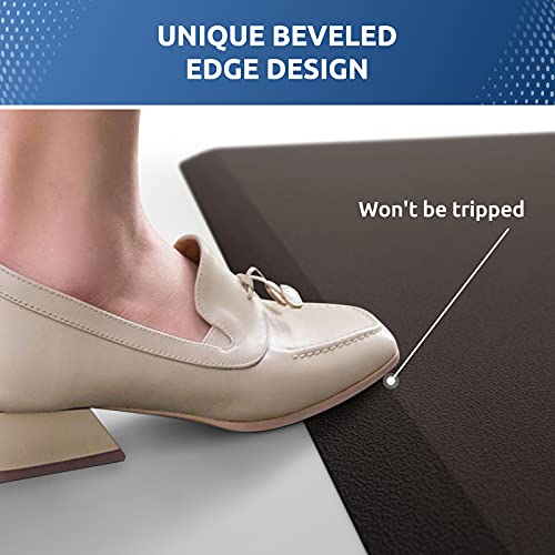 Kitchenclouds Kitchen Mat Cushioned Anti Fatigue Rug 17.3"X28" Waterproof Non Slip Standing Desk Mat Comfort Floor Mats For Kitchen House Sink Office (Chocolate) #TOP5