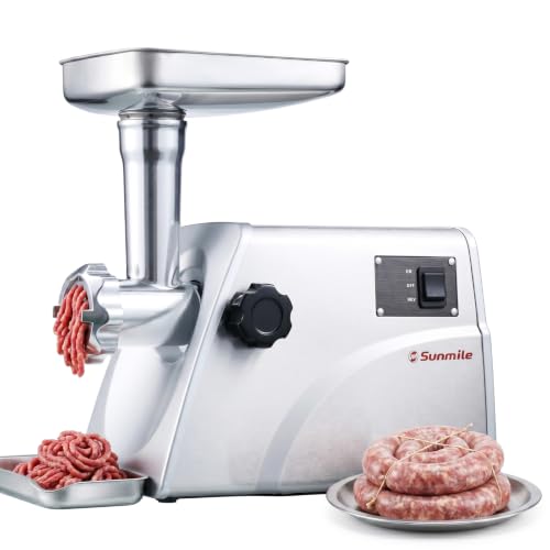 Sunmile SM-G33 Electric Meat Grinder - 1HP 800W Max Power - ETL...