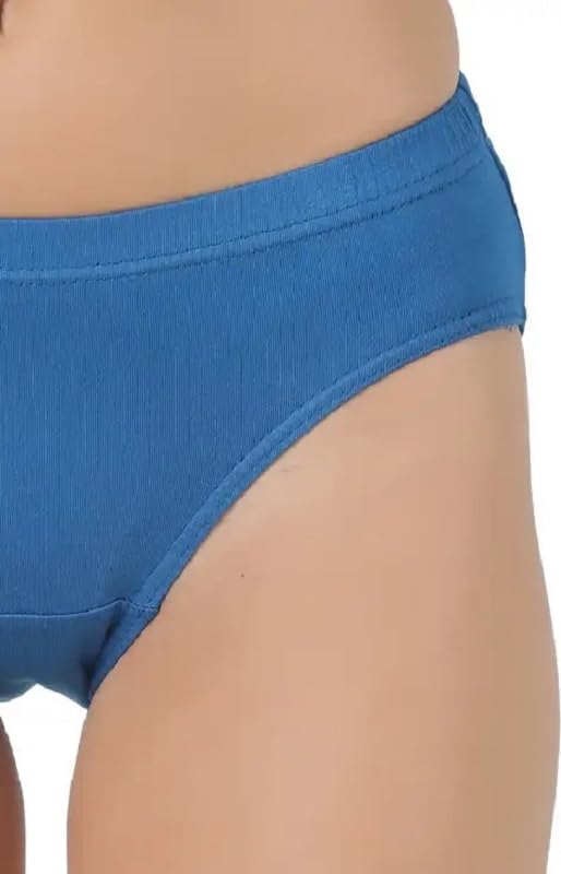 Image of Panty for Women | 100% Pure Cotton | Inner Elastic | Soft & Breathable | Pack of 3 (Colors May Vary)