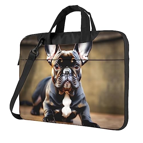 Sac à bandoulière pattes de chien sacoche PC portable 15.6 et 14 pouces bouledogue