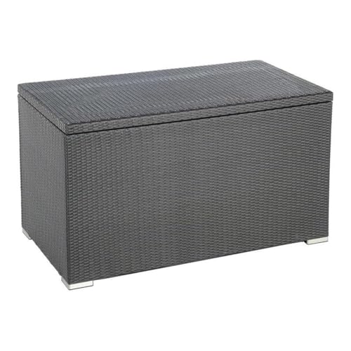 Alfresco Home 353-1620 Sicuro Wicker Deck Storage Box, Oxford Black