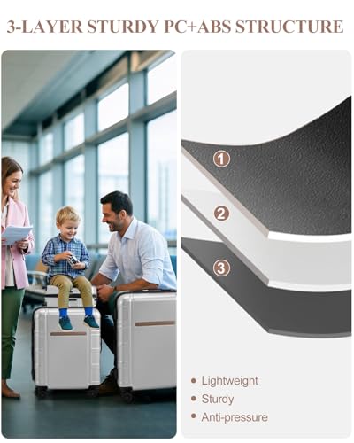 Luggage Sets with Spinner Wheels 3 Piece, Expandable Hard Shell Luggage Sets with TSA Lock, Hardside Spinner Suitcases PC+ABS for Men Women (Grey, 20/24/28inch)4