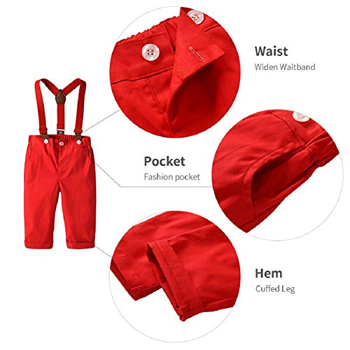 Image of Xifamniy Baby Boys My First Valentine's / St.Patrick's / Easter Day Outfit Newborn Bow Tie 3Pcs Pants Set