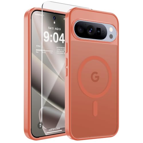 Image of WRJ Magnetic for Google Pixel 11 /11 Pro Case+Screen Protector,Orange