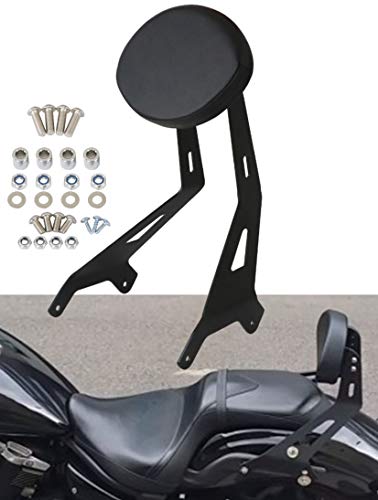 AUFER Fixed Mount Short Black BACKREST Sissy Bar Upright & Custom PAD for Yamaha Star Stryker 2011-2017 27D-F84A0-S0-00