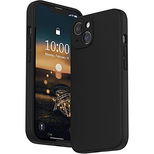 Coque iPhone 13 Mini antichoc en silicone liquide noir mat