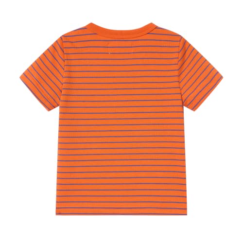 Image of Mud Kingdom T-Shirt for Boys Short Sleeve Plain Cotton Classic Summer Casual Stripe