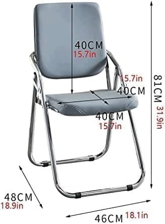 Portable Folding Chair with High Resilience Cushion for Buskin Parlour Study and Office Carbon Steel Dining