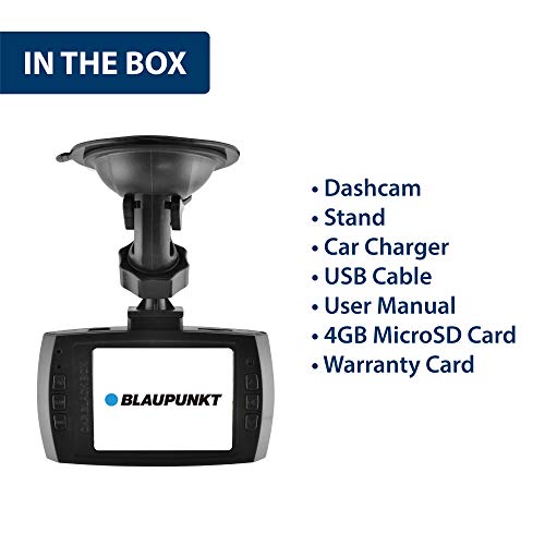 Blaupunkt Hd Dash Cam With Night Vision 720P 4Gb Microsd Card Included (Bpdv165) #TOP4