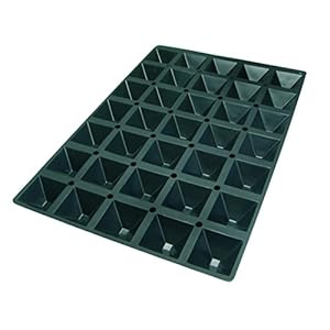 Lekue Professional Baking 35 Cavities Pyramid Mold, 23.6″ x 15.7″, Black