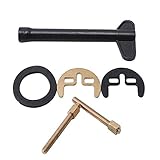 Copper Double Hole Internal 9 Hexagonal Wrench All Copper Single Hole Hot Cold Water Faucet Horseshoe Piece Repair Sleeve Tool - (Color: Double Hole-9 Wrench)