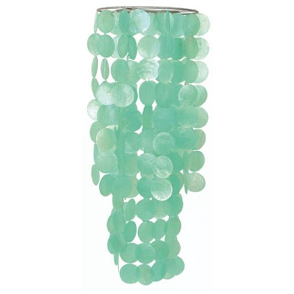 Turquoise Capiz Chandelier Light Shade - Fair Trade Product