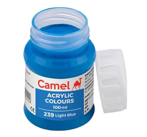 Image of Acrylic Colour 100ML - Versatile, Permanent, and Skin-Friendly Paint for Multiple Surfaces | (Light Blue 239)