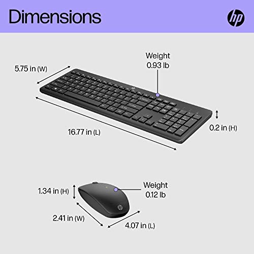 HP Ensemble combiné Clavier et Souris sans Fil 330 - QWERTY - Anglais