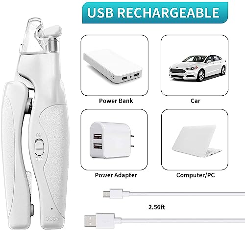 Haustier Nagelknipser mit LED-Licht, hunde krallenschere Krallenschneider, Nagelfeile Krallenpflege für Mittlere & Kleine Hunde und Katzen, Professionelle Nagelschneider Scharfe Klinge Sicheres