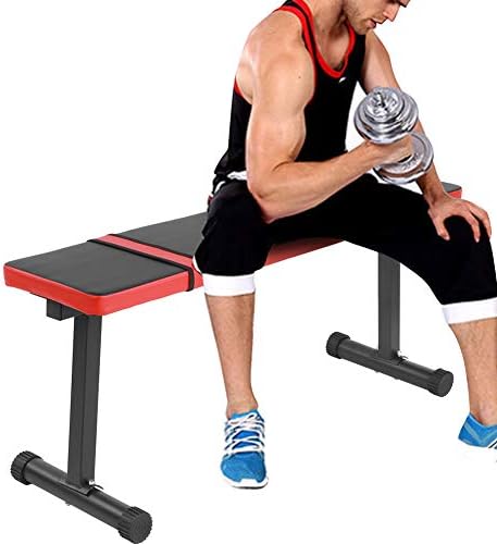 Foldable Flat Weight Bench, Foldable Design Free Assembly Sit Up Workout Bench for Home Gym