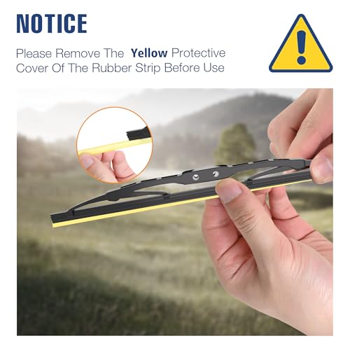 Image of 22 inch /19 inch Windshield Wiper blades Replacement for Toyota RAV4 2005-2001 Highland 2007-2001 GMC Canyon 2012-2004 Cadillac CTS 13-08 All-Season Automotive Replacement Windshield Wiper Blades